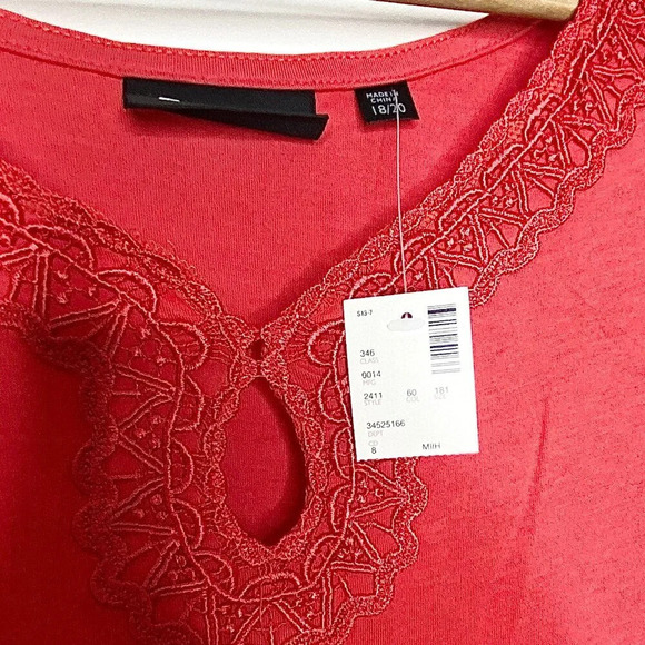 NWT Avenue Embroidered Tank Red/Orange Boho Keyhole Women's Size 18/20 1X - Picture 5 of 9